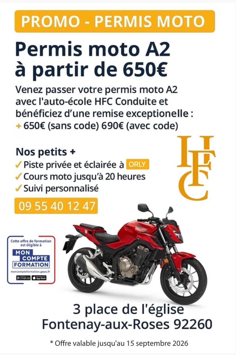 moto HFC auto-école Orly